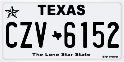 TX license plate CZV6152