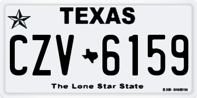 TX license plate CZV6159