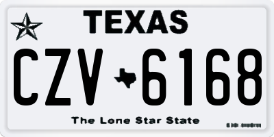 TX license plate CZV6168