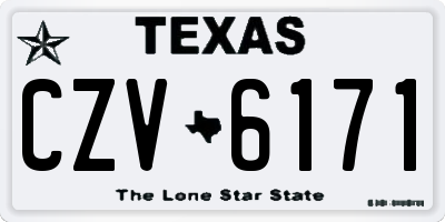 TX license plate CZV6171