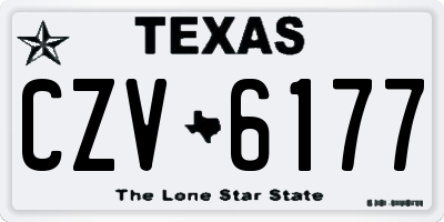 TX license plate CZV6177