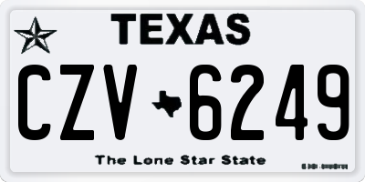 TX license plate CZV6249