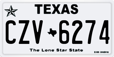 TX license plate CZV6274