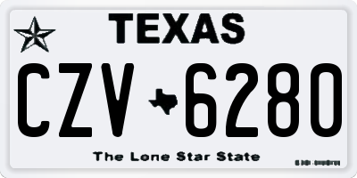TX license plate CZV6280