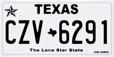 TX license plate CZV6291