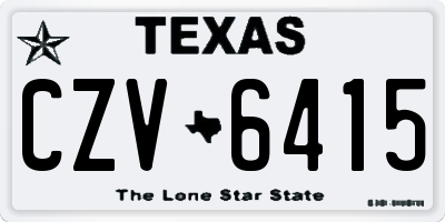 TX license plate CZV6415