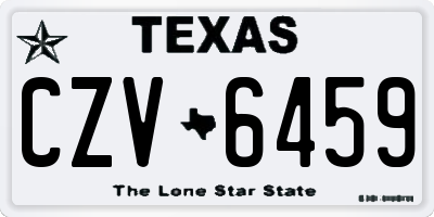 TX license plate CZV6459
