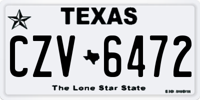 TX license plate CZV6472