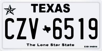 TX license plate CZV6519