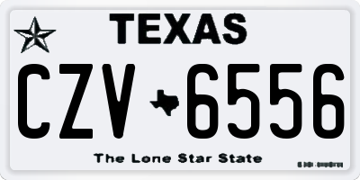 TX license plate CZV6556