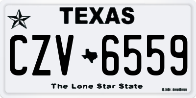 TX license plate CZV6559