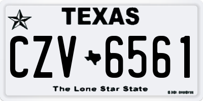 TX license plate CZV6561