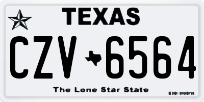 TX license plate CZV6564