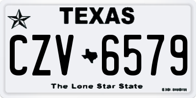 TX license plate CZV6579