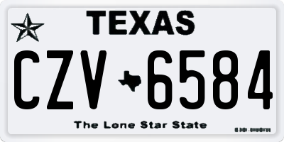 TX license plate CZV6584
