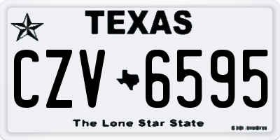 TX license plate CZV6595