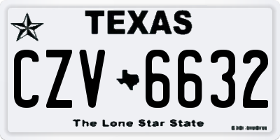 TX license plate CZV6632