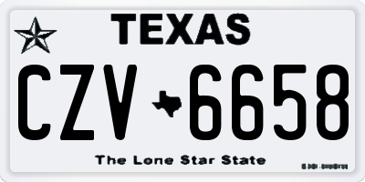 TX license plate CZV6658
