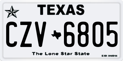 TX license plate CZV6805