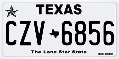 TX license plate CZV6856