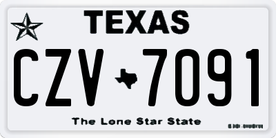 TX license plate CZV7091