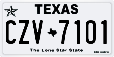 TX license plate CZV7101