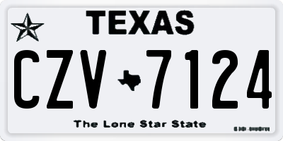 TX license plate CZV7124