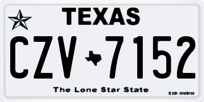 TX license plate CZV7152