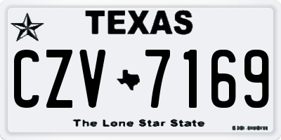 TX license plate CZV7169