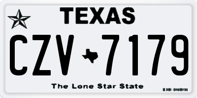 TX license plate CZV7179