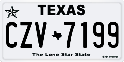 TX license plate CZV7199