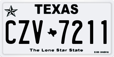 TX license plate CZV7211