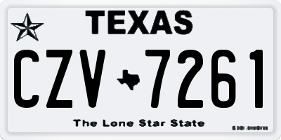 TX license plate CZV7261