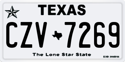 TX license plate CZV7269