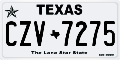 TX license plate CZV7275