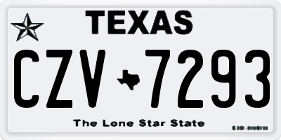 TX license plate CZV7293