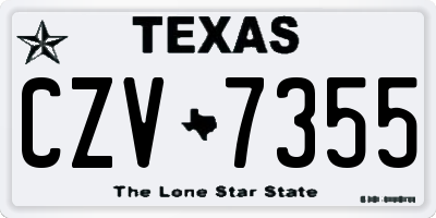 TX license plate CZV7355
