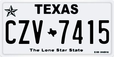 TX license plate CZV7415