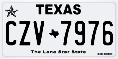 TX license plate CZV7976