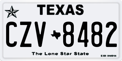 TX license plate CZV8482