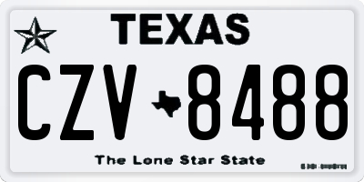 TX license plate CZV8488