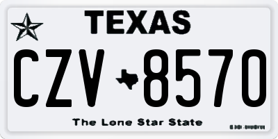 TX license plate CZV8570