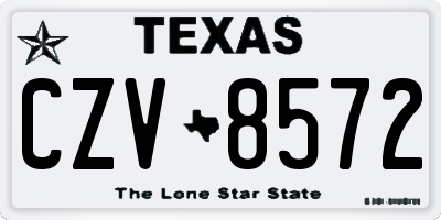 TX license plate CZV8572
