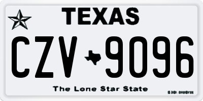 TX license plate CZV9096