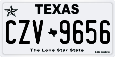 TX license plate CZV9656