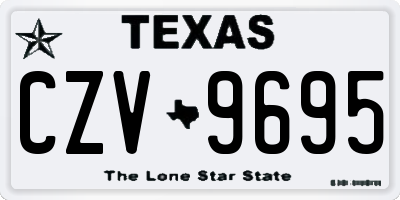 TX license plate CZV9695