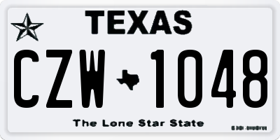TX license plate CZW1048