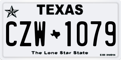 TX license plate CZW1079