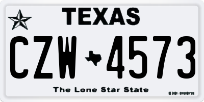 TX license plate CZW4573