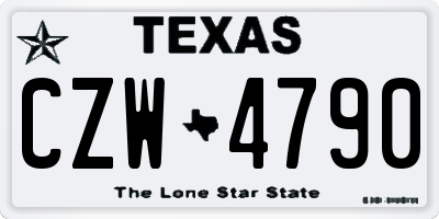 TX license plate CZW4790